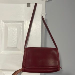 Coach Red Leather Shoulder Bag